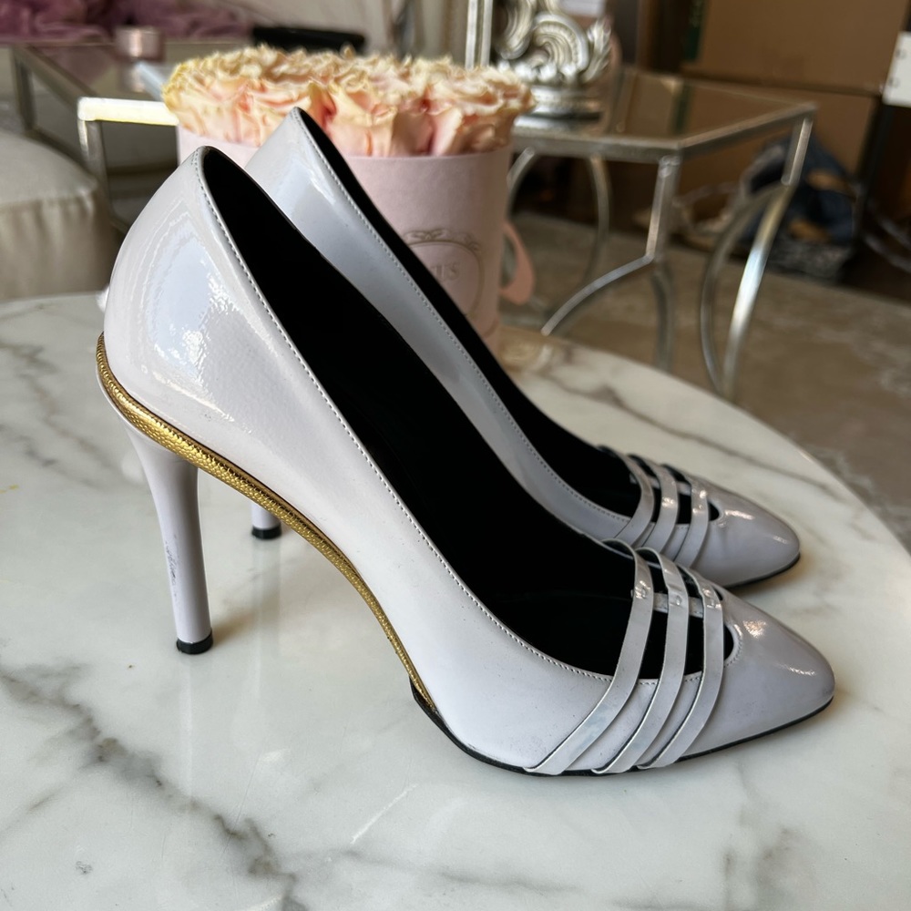 Gray/ Lilac Oscar De La Renta Pump